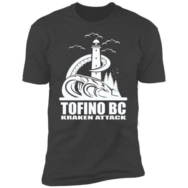 Tofino Kraken Attack WHITE Premium Short Sleeve T-Shirt - Image 3