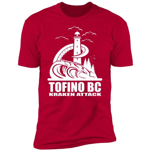 Tofino Kraken Attack WHITE Premium Short Sleeve T-Shirt - Image 9