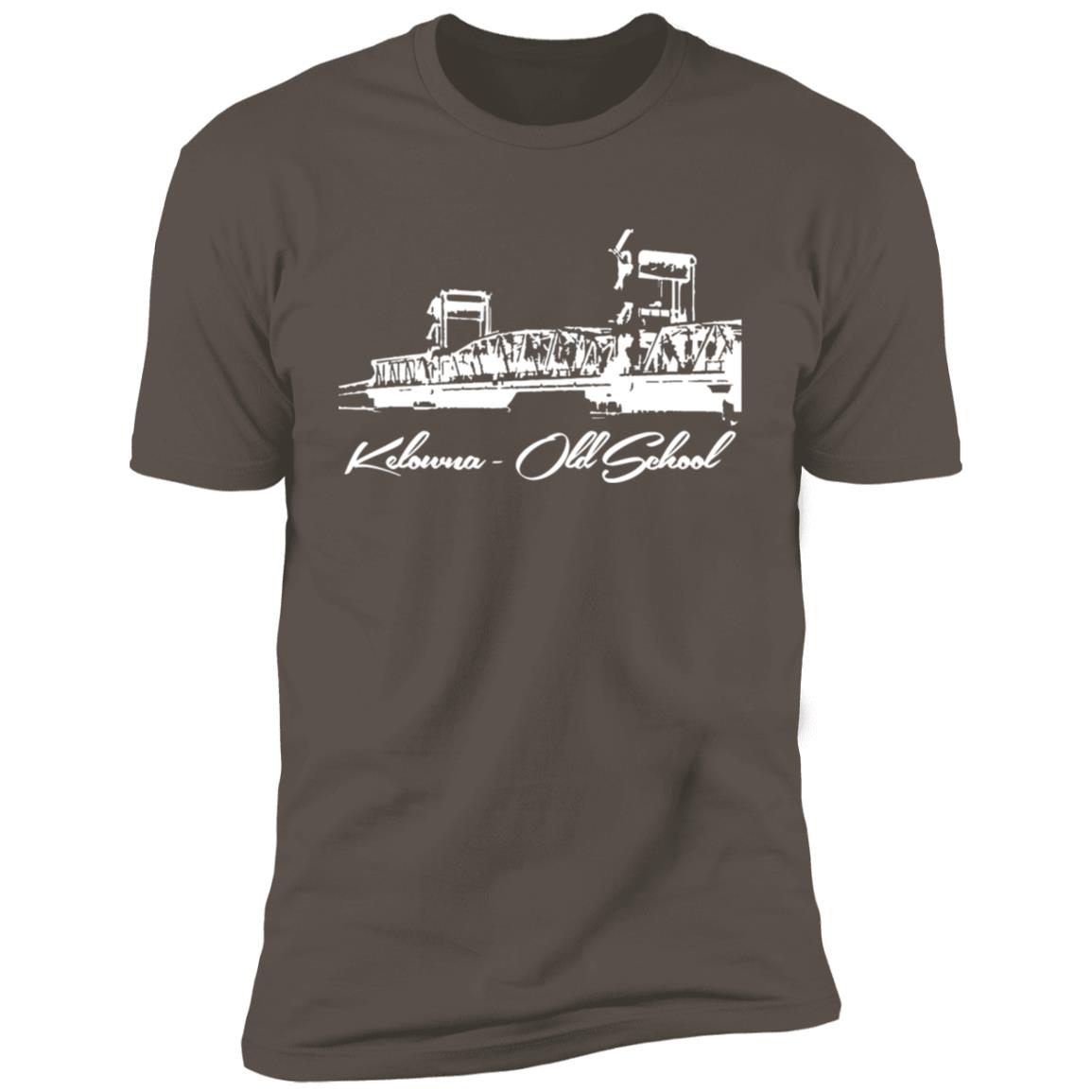 Kelowna BC Floating Bridge white Premium Short Sleeve T-Shirt - Image 2