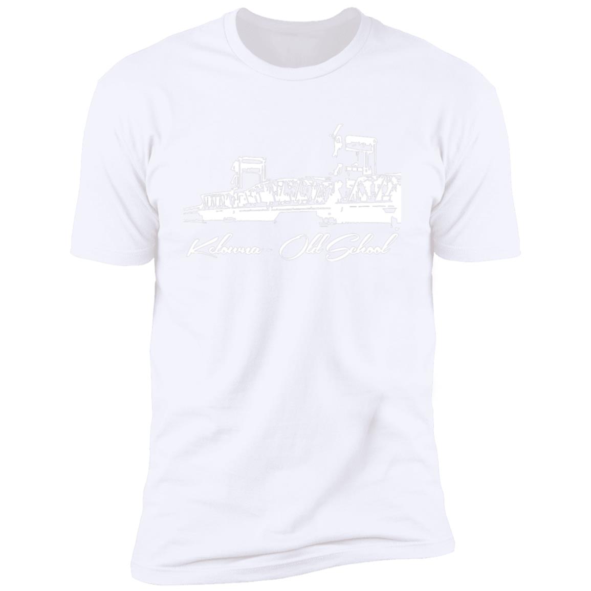 Kelowna BC Floating Bridge white Premium Short Sleeve T-Shirt - Image 3