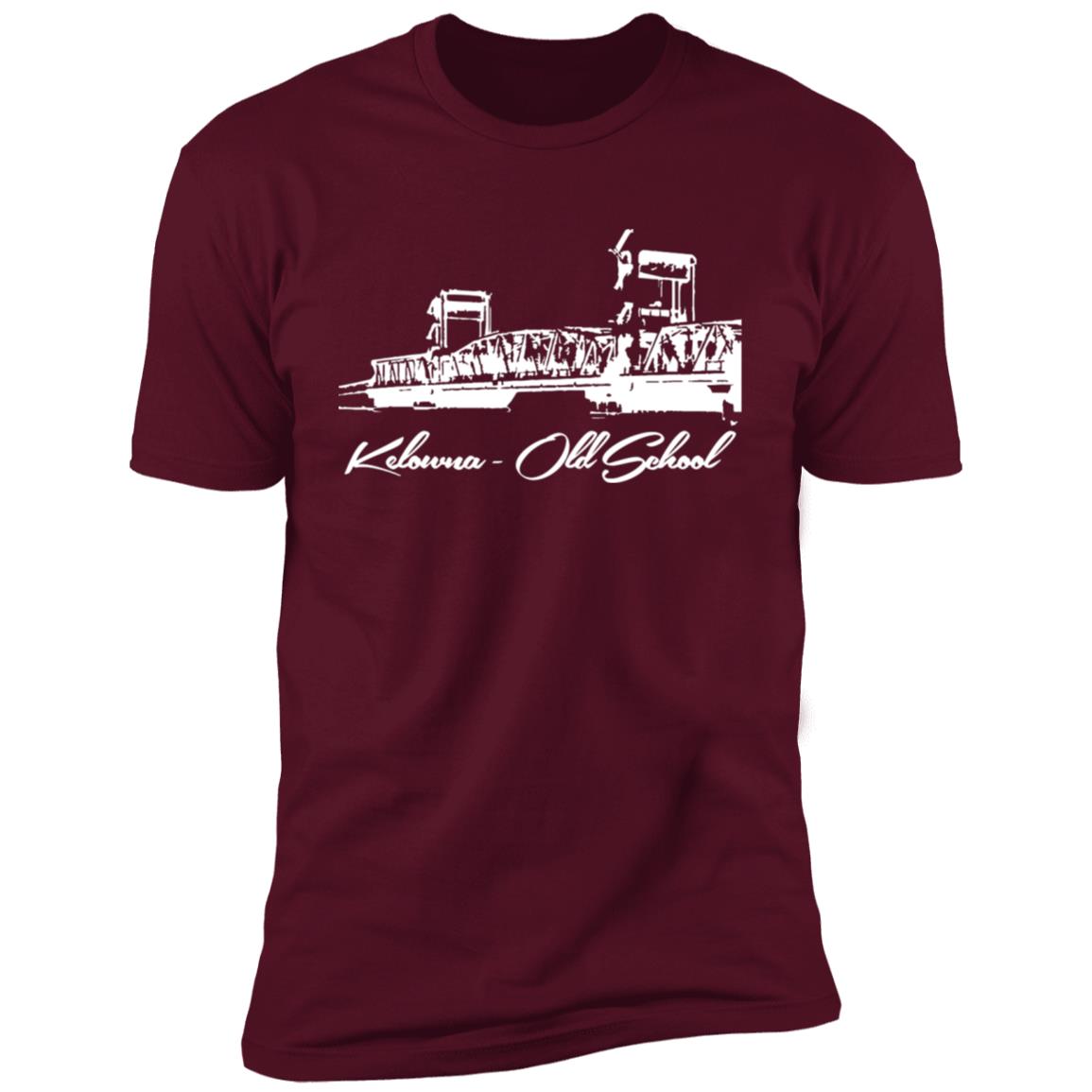 Kelowna BC Floating Bridge white Premium Short Sleeve T-Shirt - Image 5