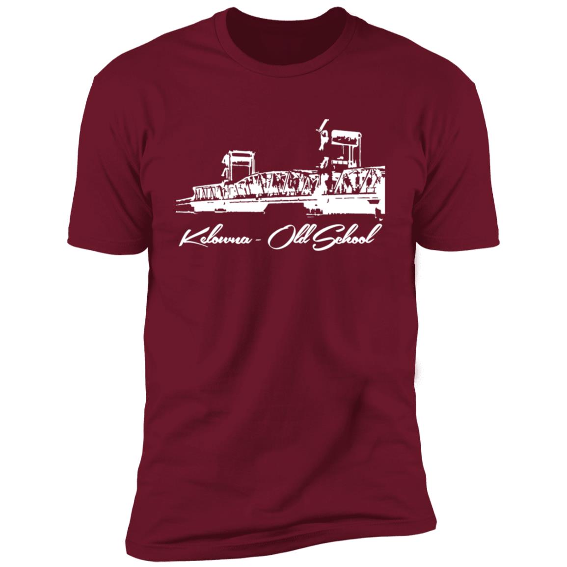 Kelowna BC Floating Bridge white Premium Short Sleeve T-Shirt - Image 7