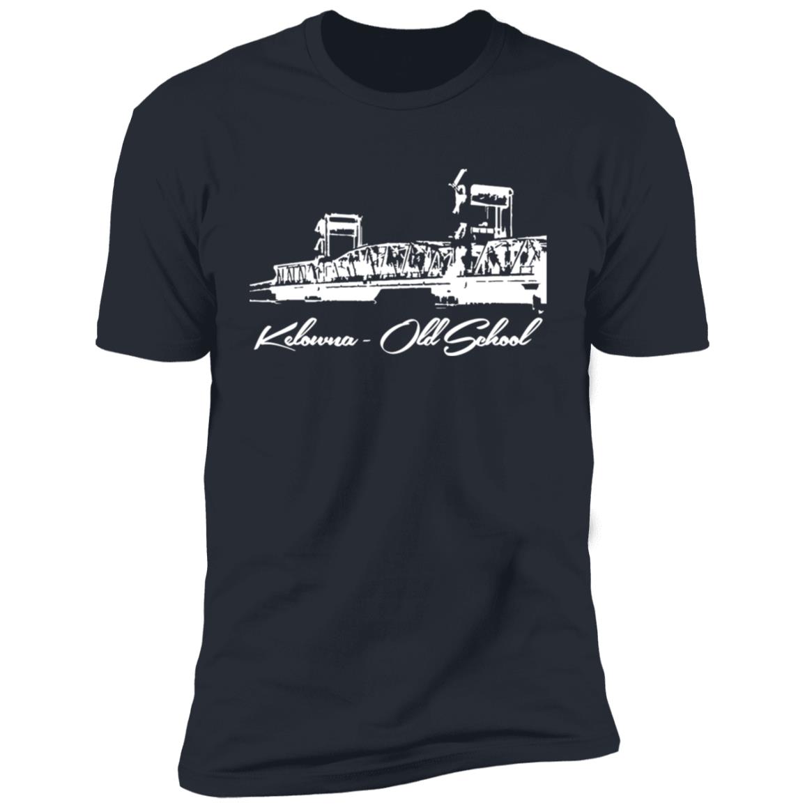 Kelowna BC Floating Bridge white Premium Short Sleeve T-Shirt - Image 9