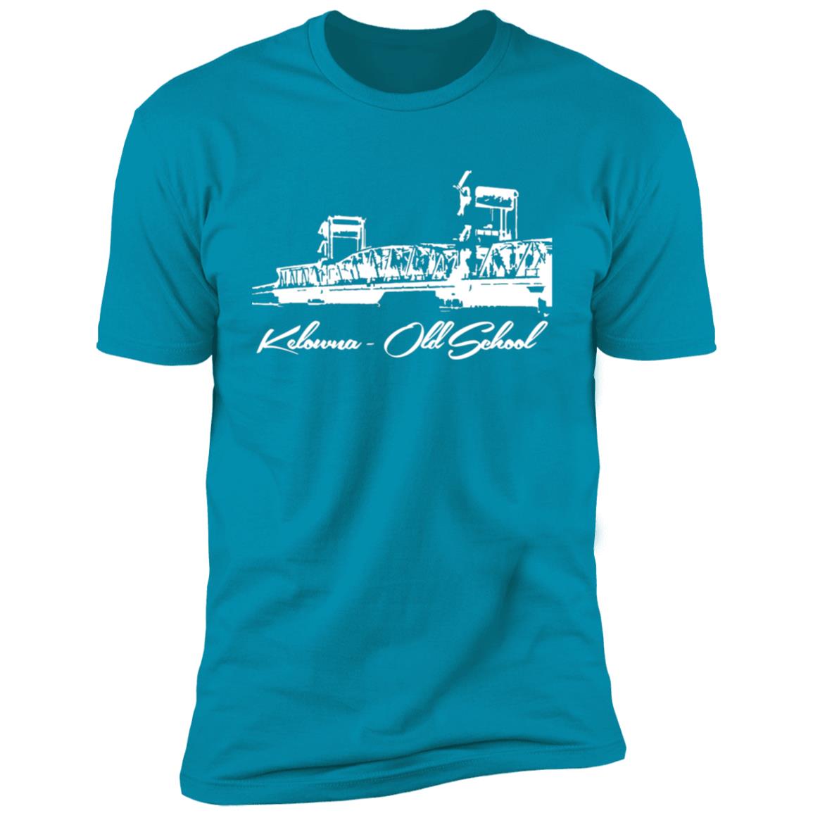 Kelowna BC Floating Bridge white Premium Short Sleeve T-Shirt - Image 14