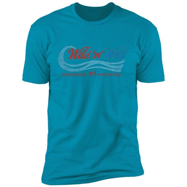 Wild and Wet water slides Kelowna BC Premium Short Sleeve T-Shirt - Image 14