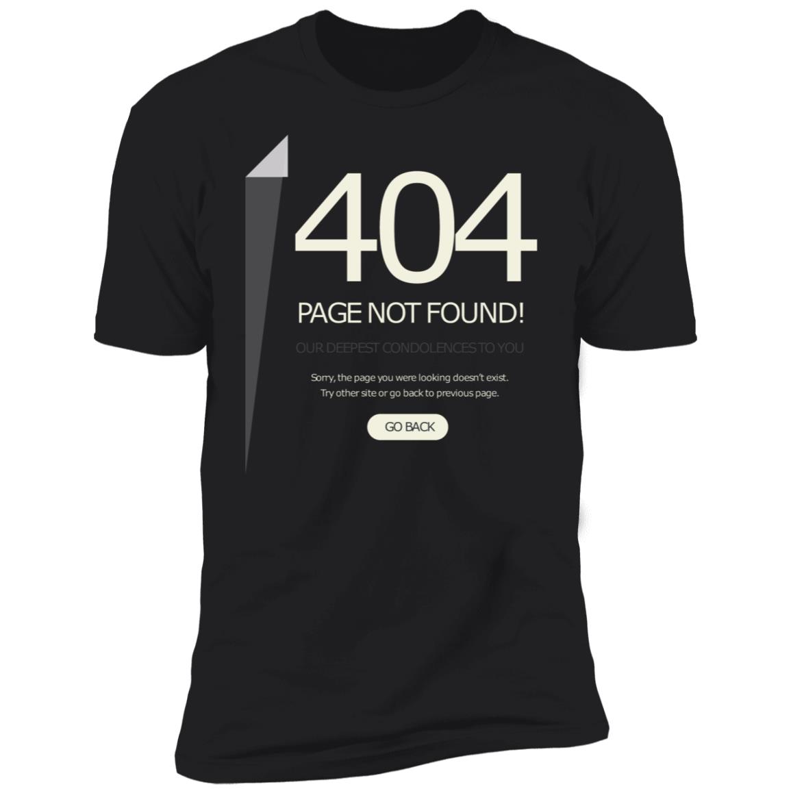 Funny 404 Page not found Premium Short Sleeve T-Shirt - Image 4