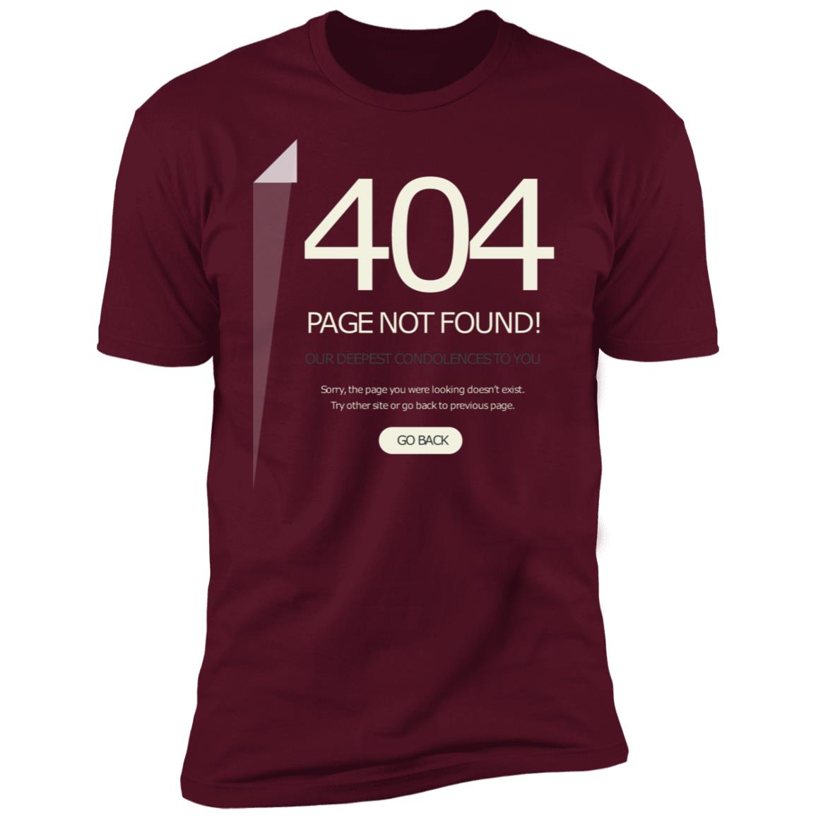 Funny 404 Page not found Premium Short Sleeve T-Shirt - Image 5
