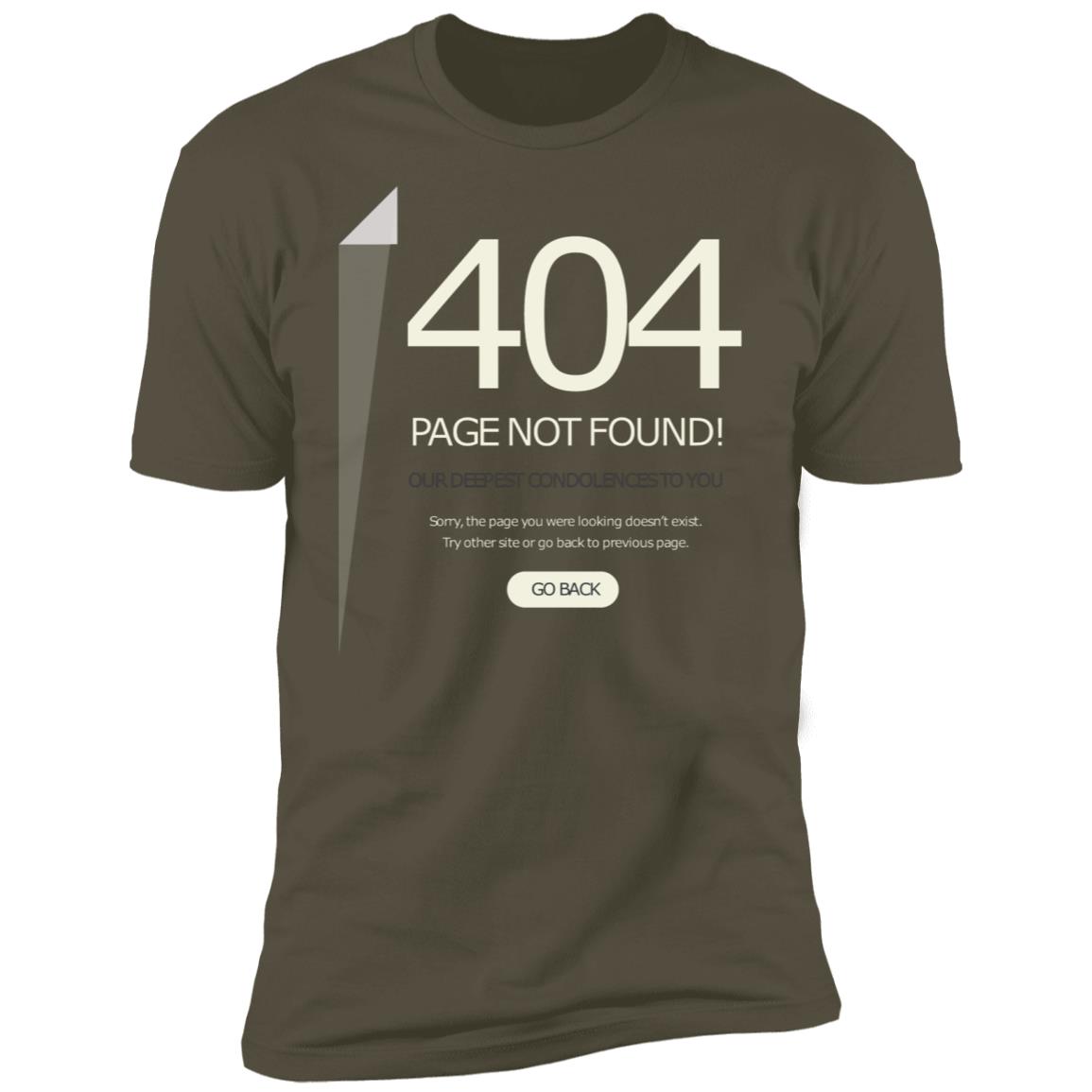 Funny 404 Page not found Premium Short Sleeve T-Shirt - Image 12