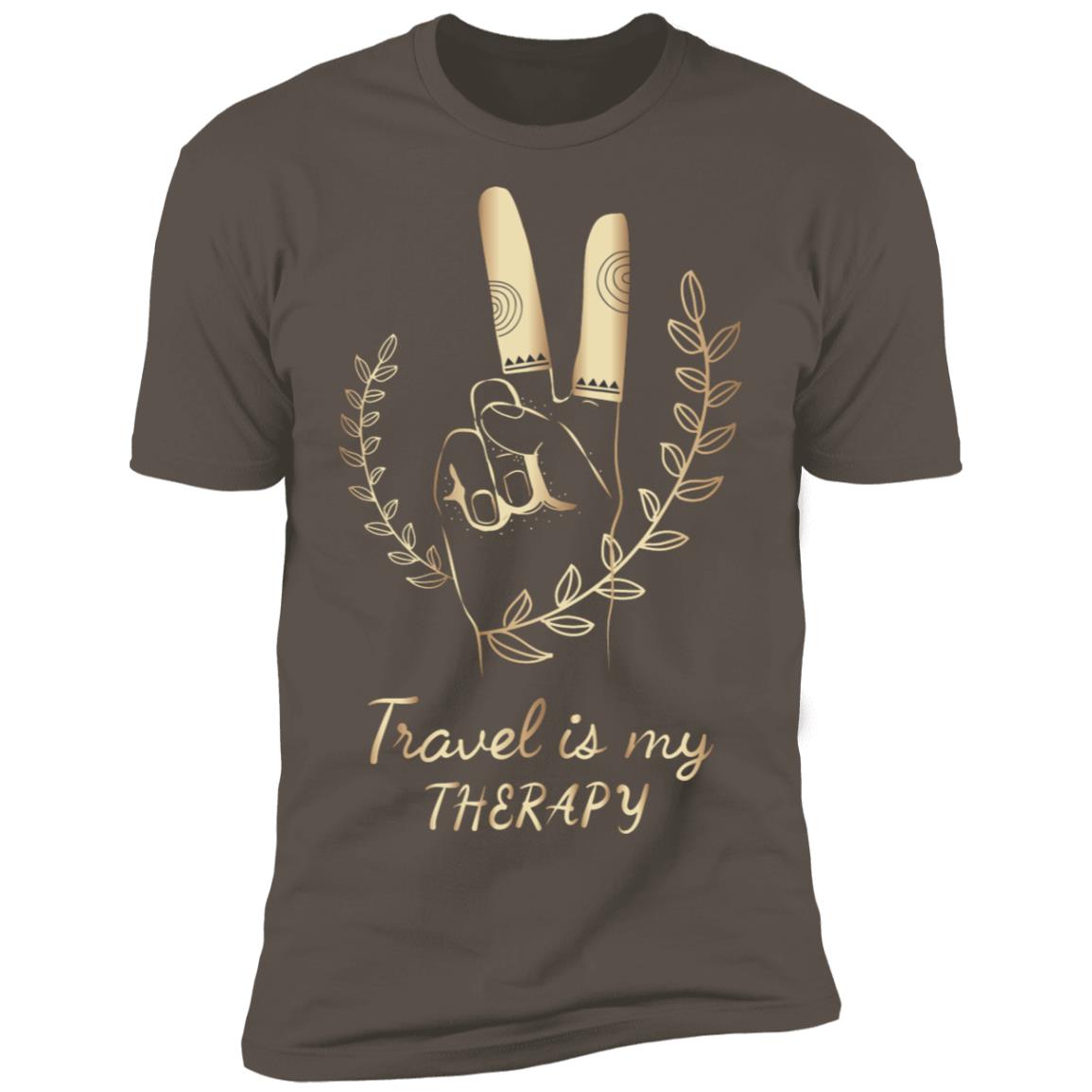 Travel is my therapy Premium Short Sleeve T-Shirt - Image 2