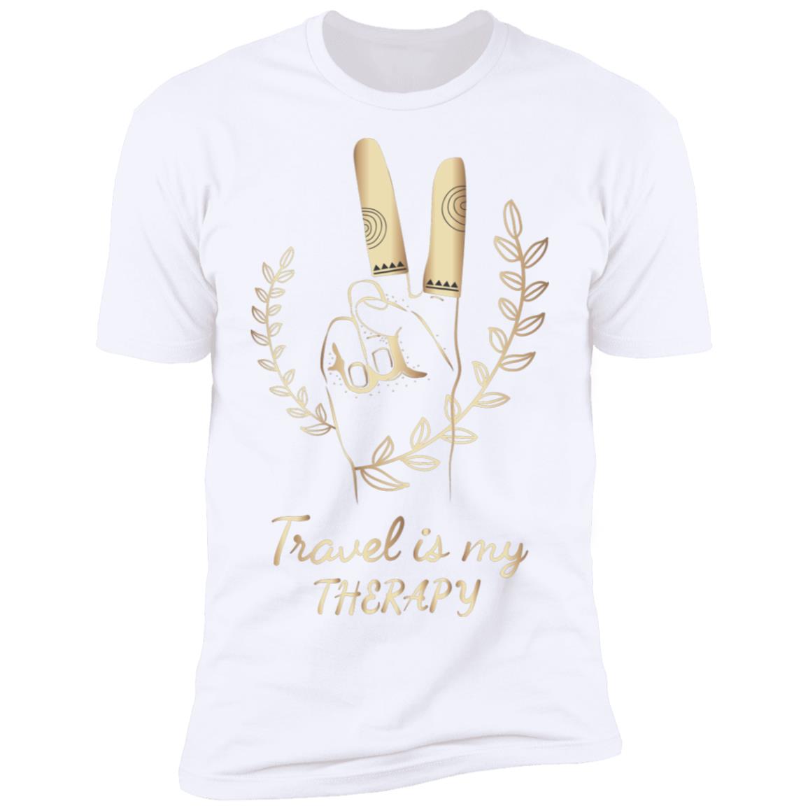 Travel is my therapy Premium Short Sleeve T-Shirt - Image 3