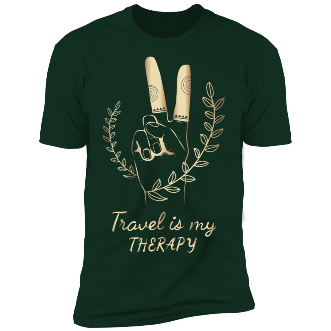 Travel is my therapy Premium Short Sleeve T-Shirt - Image 6