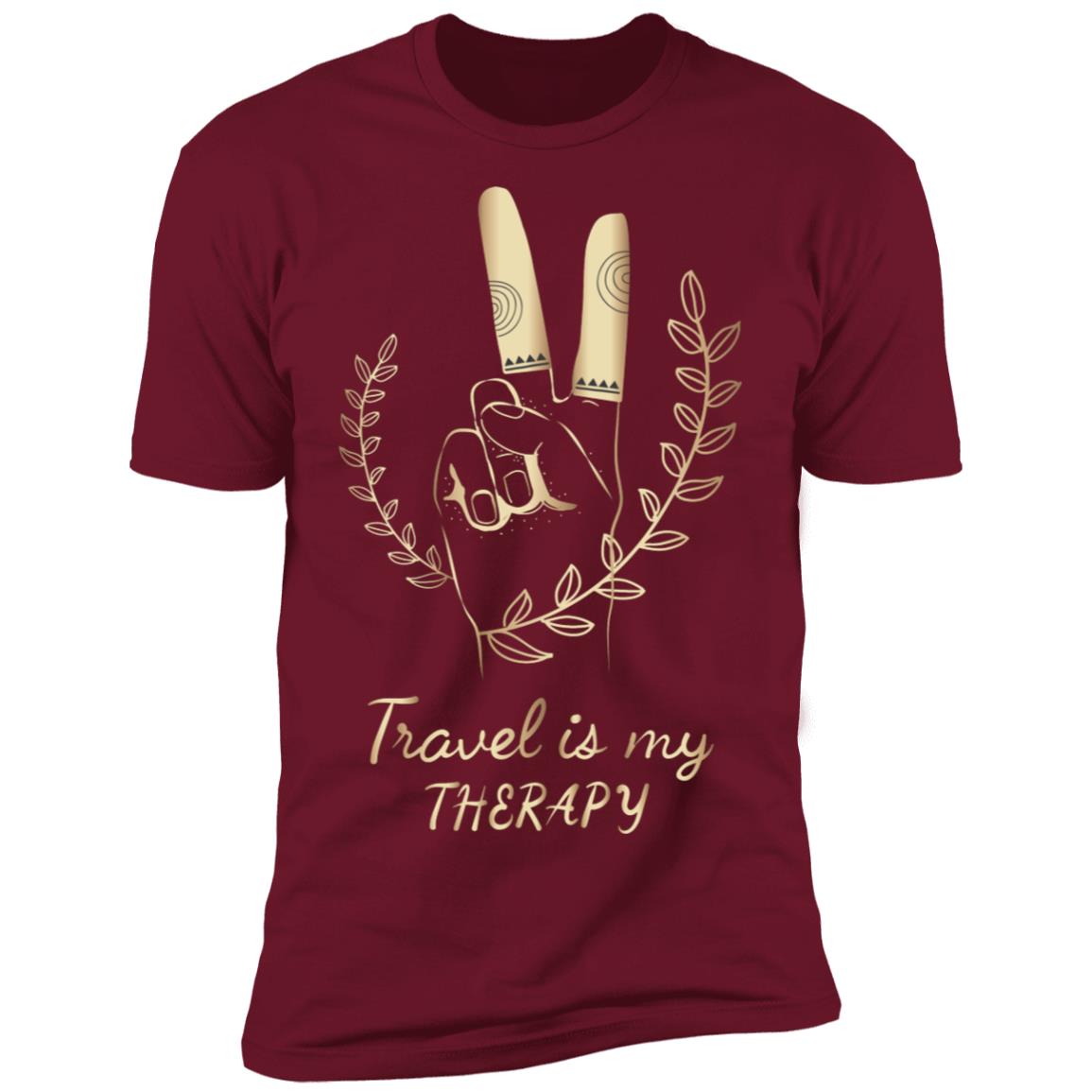 Travel is my therapy Premium Short Sleeve T-Shirt - Image 7