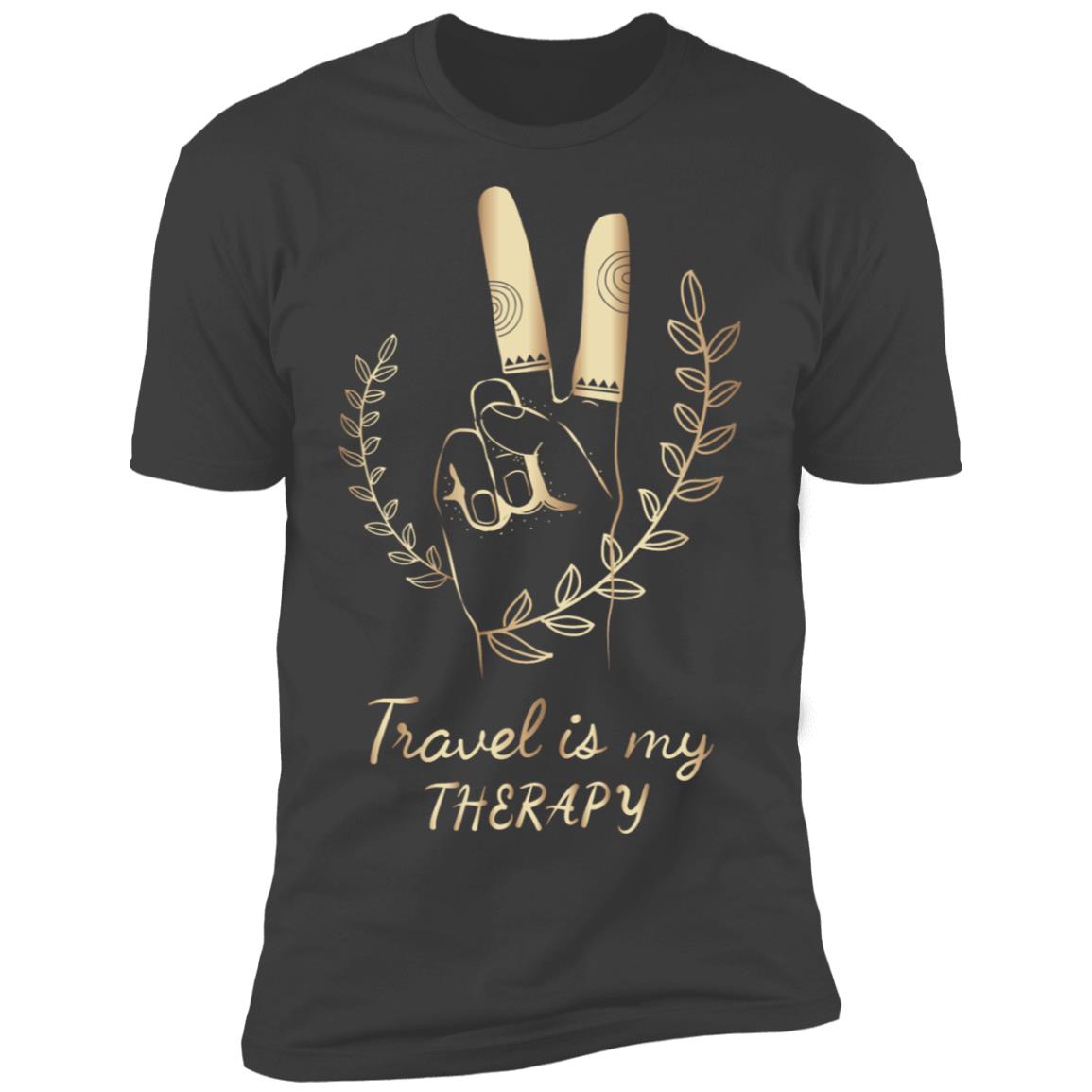 Travel is my therapy Premium Short Sleeve T-Shirt - Image 8