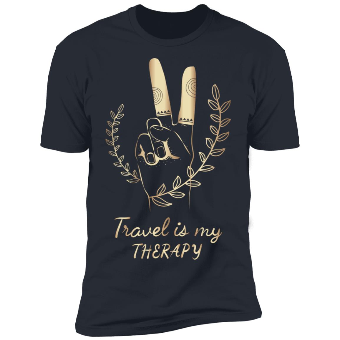 Travel is my therapy Premium Short Sleeve T-Shirt - Image 9
