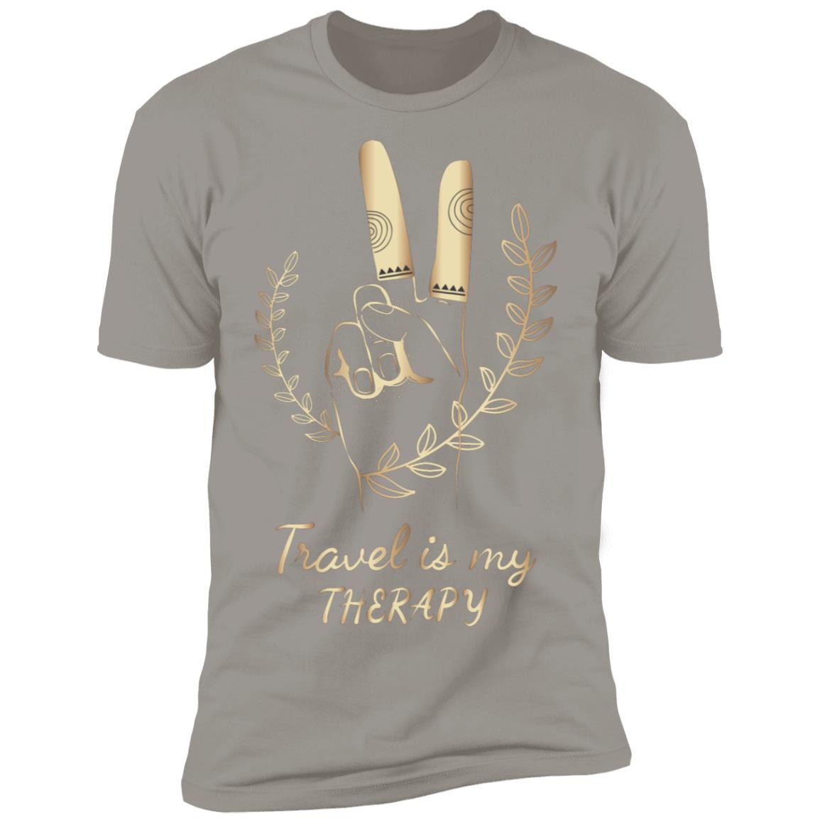 Travel is my therapy Premium Short Sleeve T-Shirt - Image 10