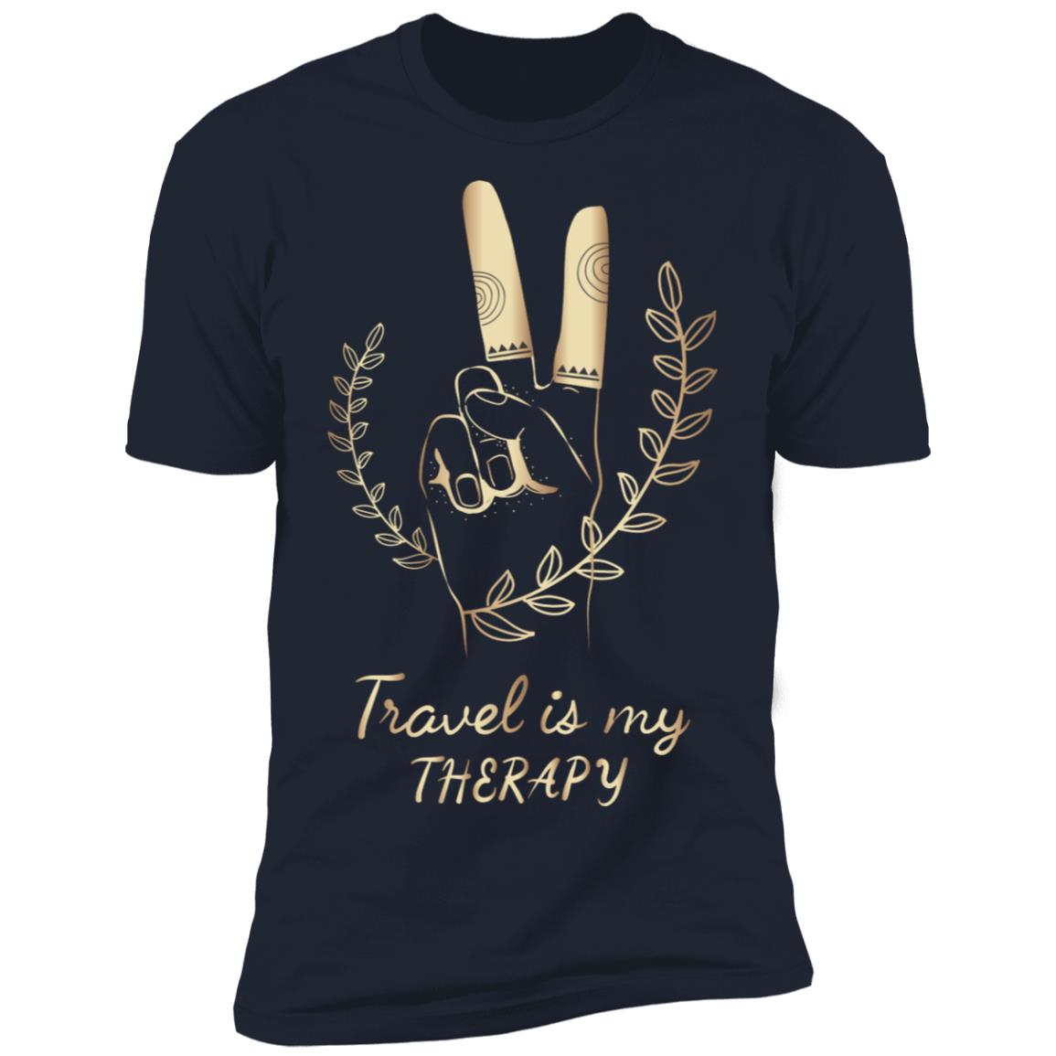 Travel is my therapy Premium Short Sleeve T-Shirt - Image 11