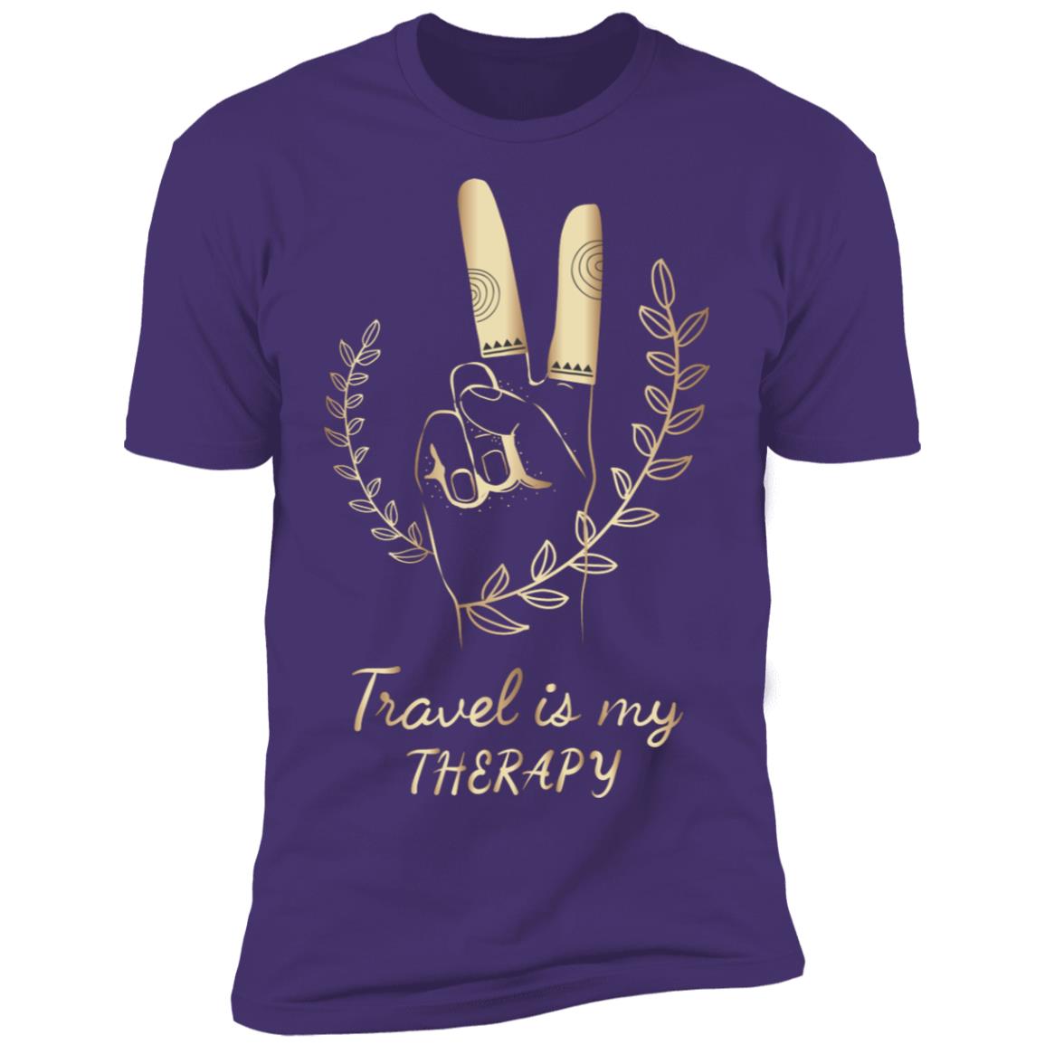 Travel is my therapy Premium Short Sleeve T-Shirt - Image 13