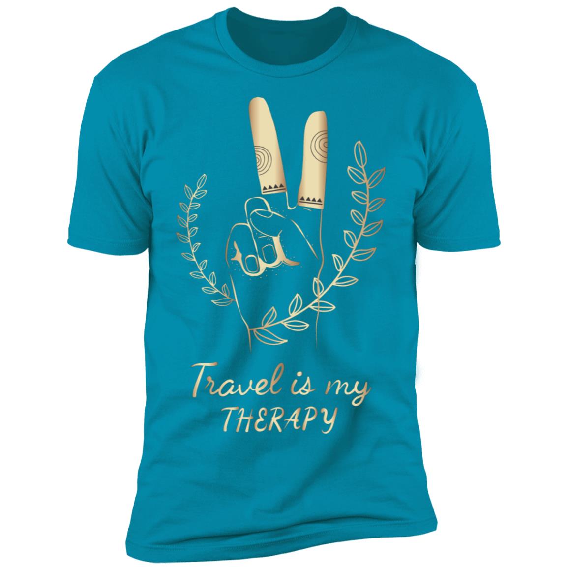 Travel is my therapy Premium Short Sleeve T-Shirt - Image 14