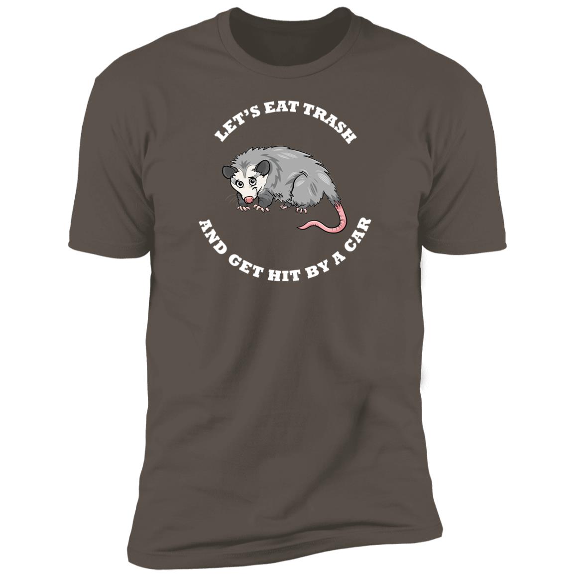 Possum eat trash funny Premium Short Sleeve T-Shirt - Image 2