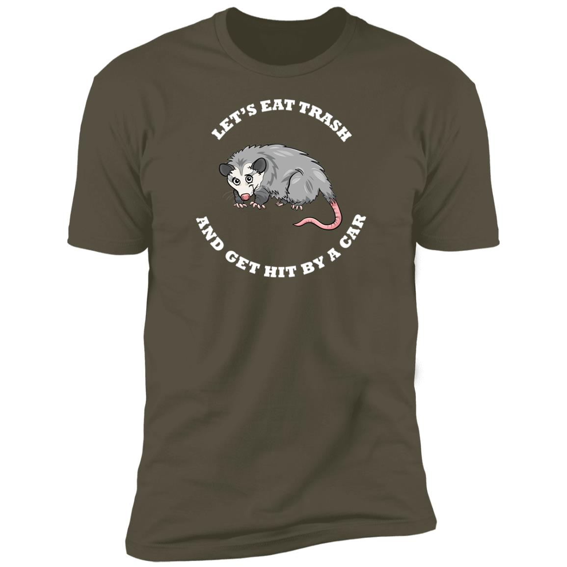 Possum eat trash funny Premium Short Sleeve T-Shirt - Image 12