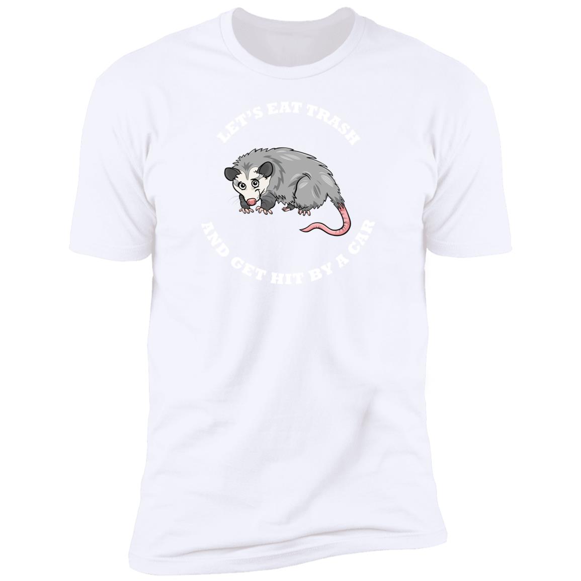 Possum eat trash funny Premium Short Sleeve T-Shirt - Image 3