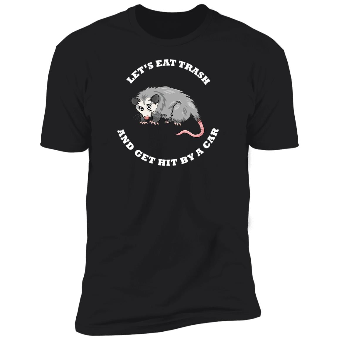 Possum eat trash funny Premium Short Sleeve T-Shirt - Image 4