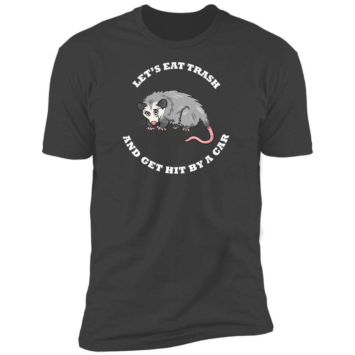 Possum eat trash funny Premium Short Sleeve T-Shirt - Image 8