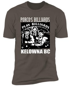 Alternative view of Kelowna Porcos Pool Hall Retro white Premium Short Sleeve T-Shirt