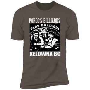 Alternative view of Kelowna Porcos Pool Hall Retro white Premium Short Sleeve T-Shirt