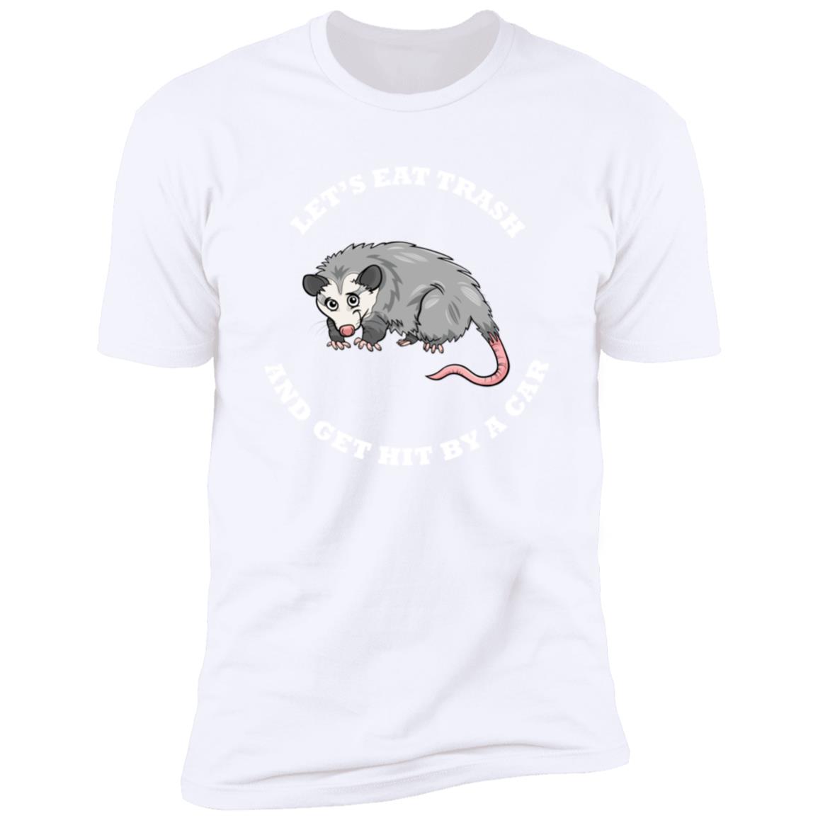 Possum eat trash funny Premium Short Sleeve T-Shirt - Image 3
