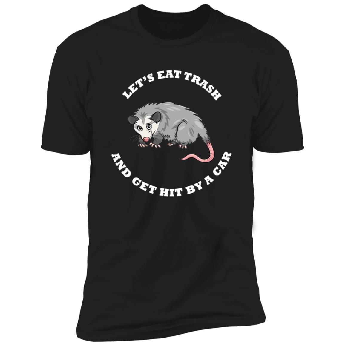 Possum eat trash funny Premium Short Sleeve T-Shirt - Image 4