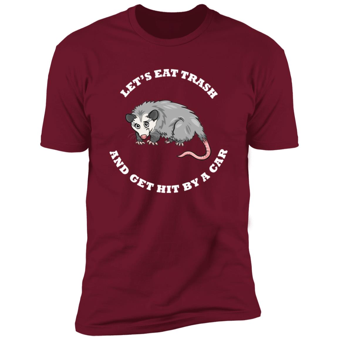 Possum eat trash funny Premium Short Sleeve T-Shirt - Image 7