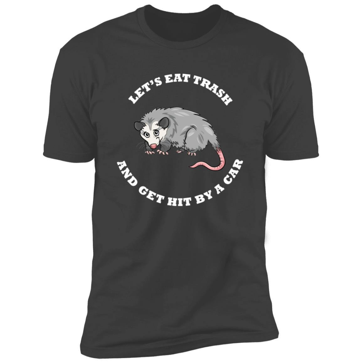 Possum eat trash funny Premium Short Sleeve T-Shirt - Image 8