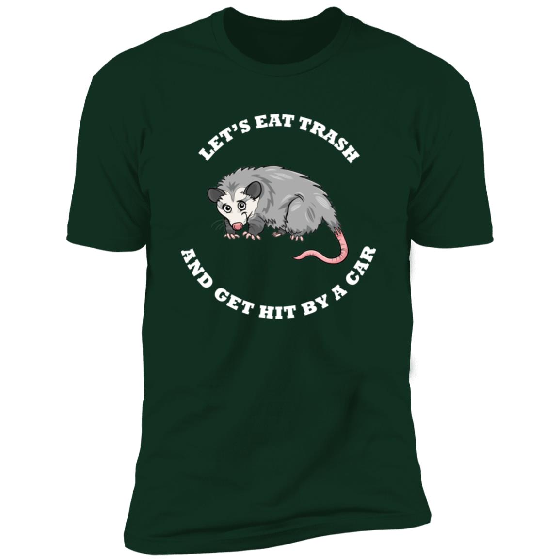 Possum eat trash funny Premium Short Sleeve T-Shirt - Image 6
