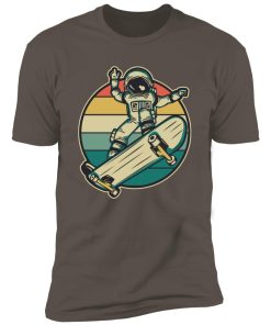 Alternative view of Retro spaceman skateboard Premium Short Sleeve T-Shirt