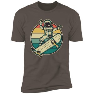 Alternative view of Retro spaceman skateboard Premium Short Sleeve T-Shirt
