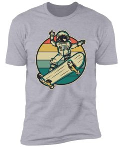 Retro spaceman skateboard Premium Short Sleeve T-Shirt