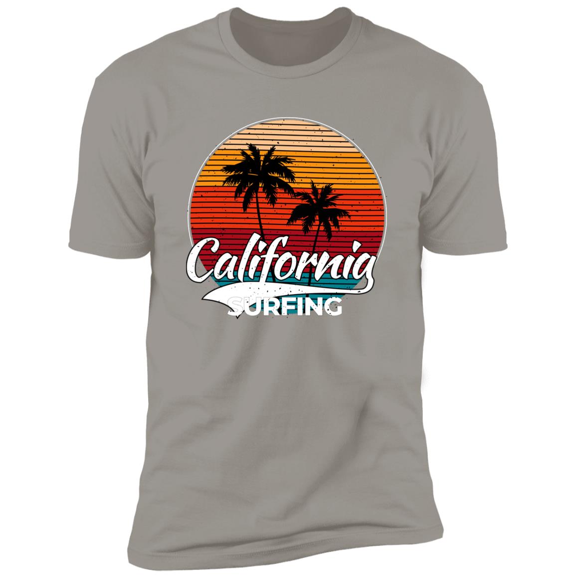 retro clifornia surfing Premium Short Sleeve T-Shirt - Image 10
