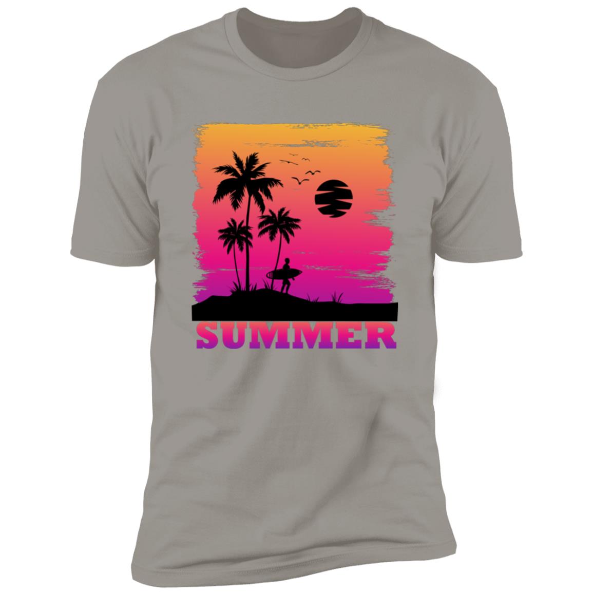 Retro summer surfing Premium Short Sleeve T-Shirt - Image 10