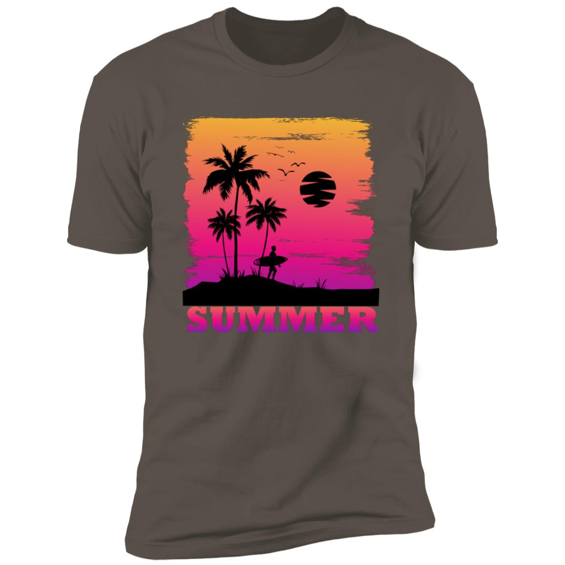 Retro summer surfing Premium Short Sleeve T-Shirt - Image 2
