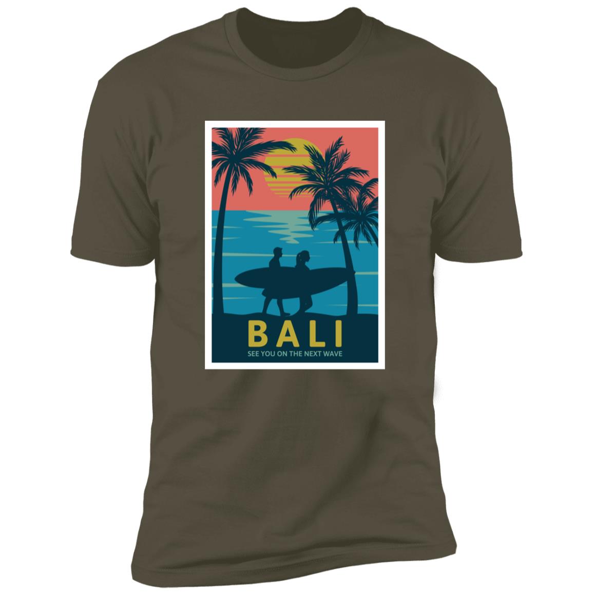retro bali Premium Short Sleeve T-Shirt - Image 12