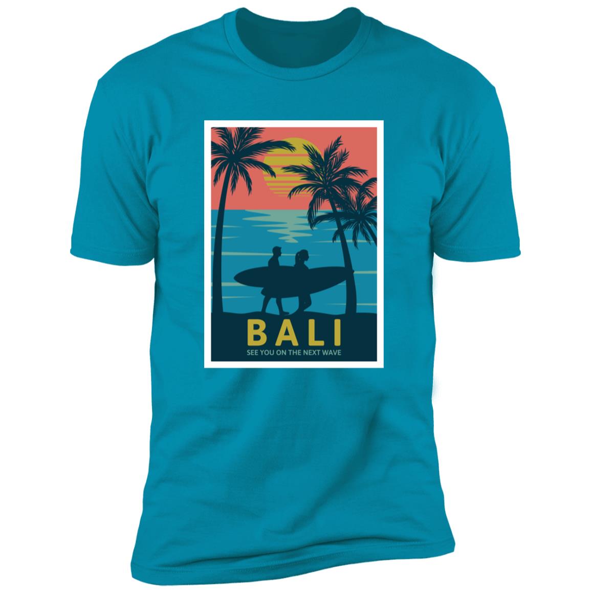 retro bali Premium Short Sleeve T-Shirt - Image 14