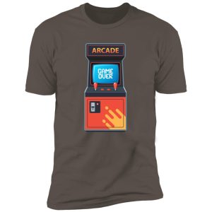 Alternative view of retro arcade machine Premium Short Sleeve T-Shirt