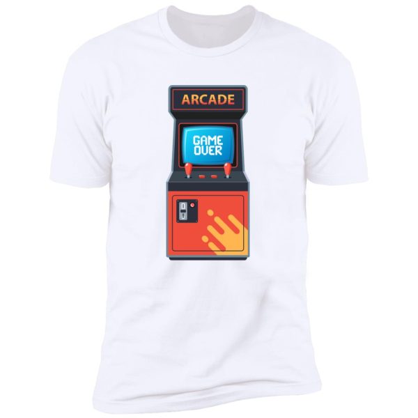 retro arcade machine Premium Short Sleeve T-Shirt - Image 3