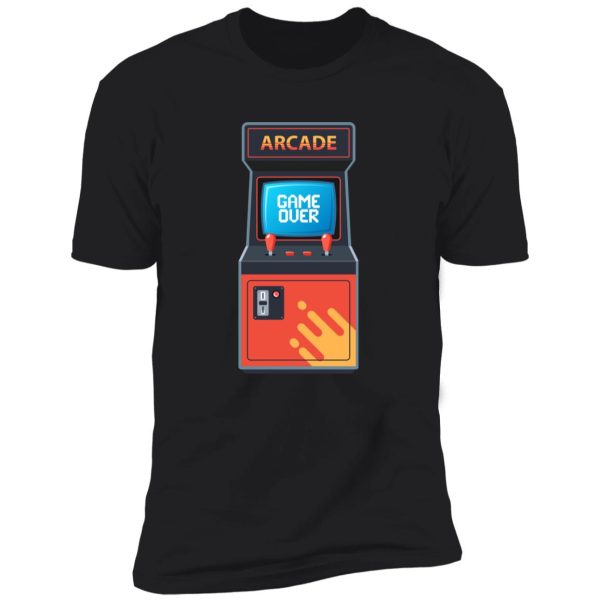 retro arcade machine Premium Short Sleeve T-Shirt - Image 4