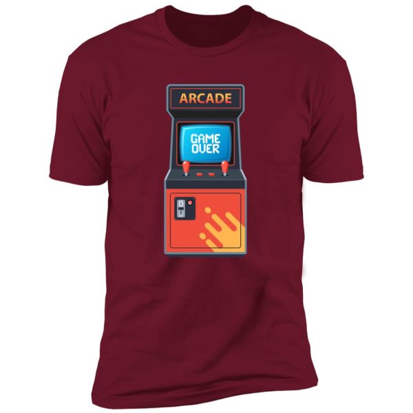 retro arcade machine Premium Short Sleeve T-Shirt - Image 7