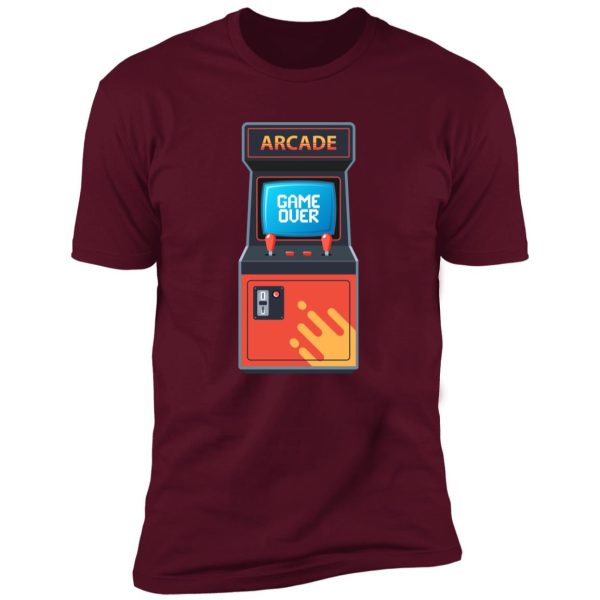 retro arcade machine Premium Short Sleeve T-Shirt - Image 5