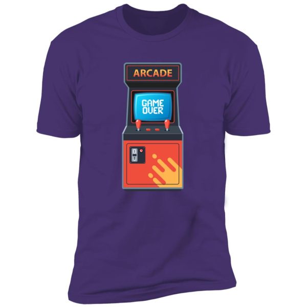 retro arcade machine Premium Short Sleeve T-Shirt - Image 13