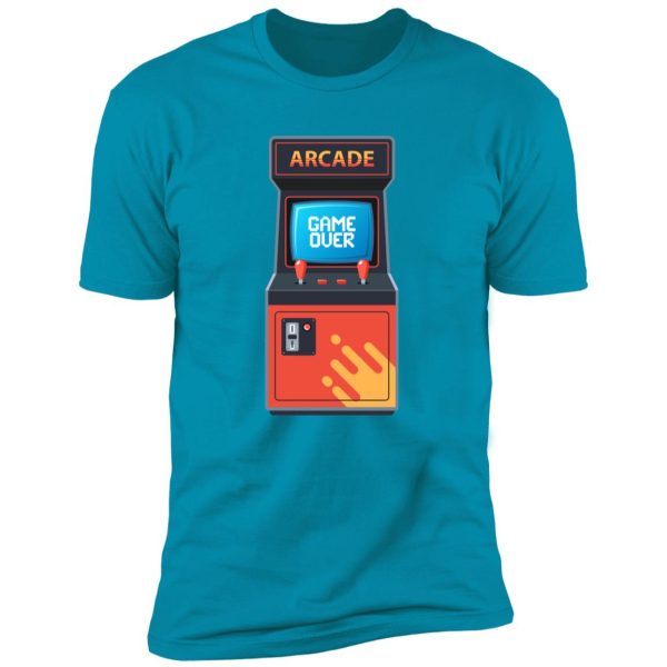 retro arcade machine Premium Short Sleeve T-Shirt - Image 14