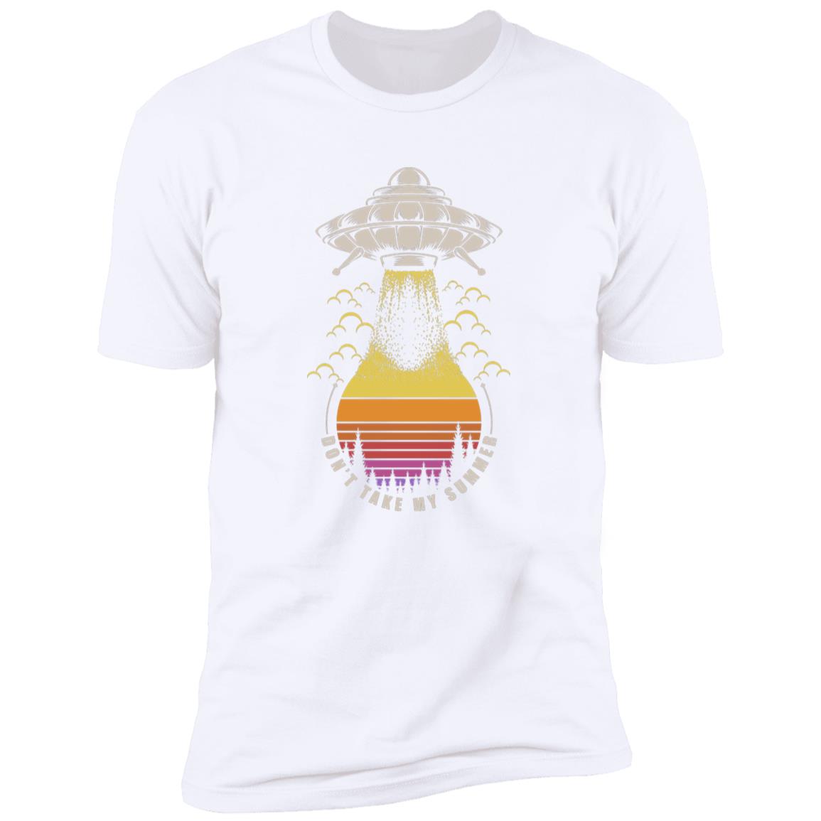 retro ufo take summer Premium Short Sleeve T-Shirt - Image 3